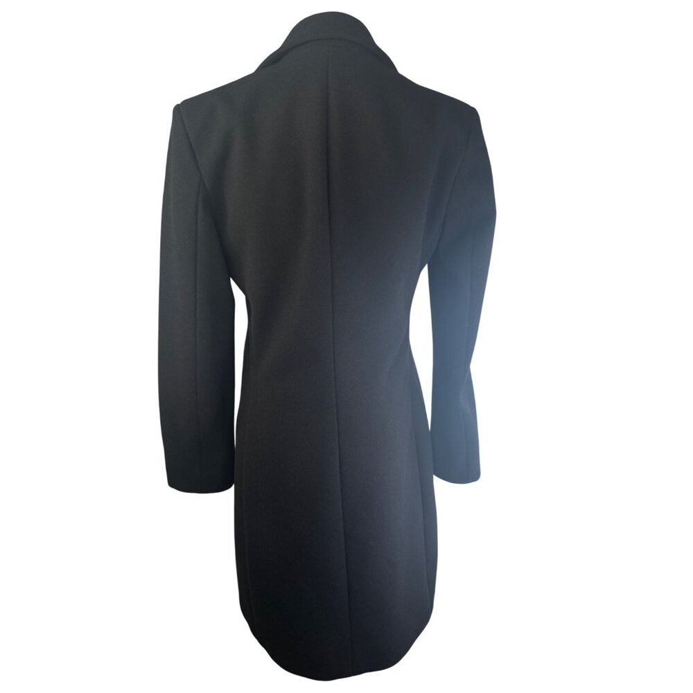 ZARA Womens Small Black Coat Long Length 2 Button NWOT - Picture 7 of 14